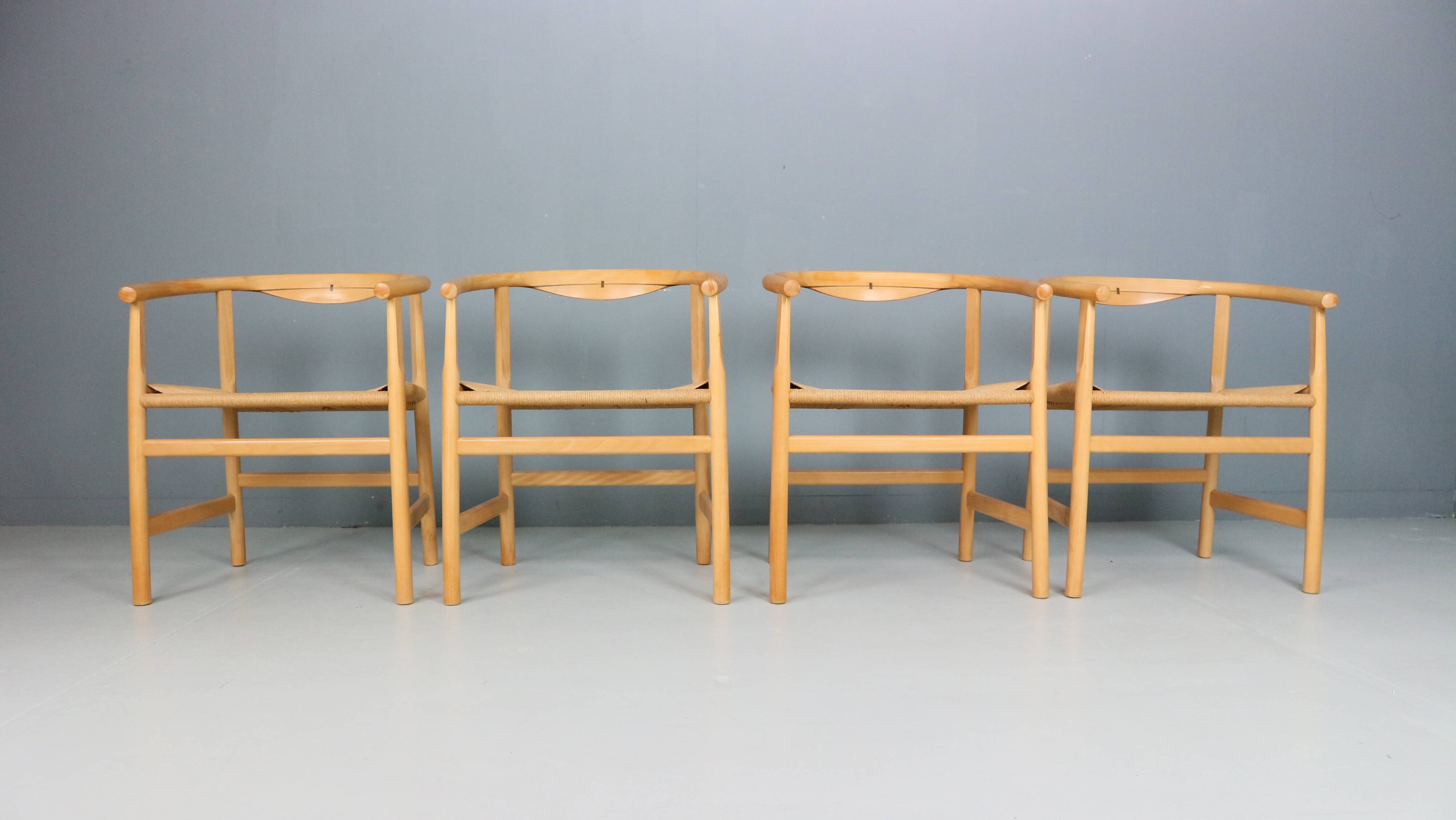 Set of four vintage First Chair PP201 by Hans J Wegner for Pp Furniture, De