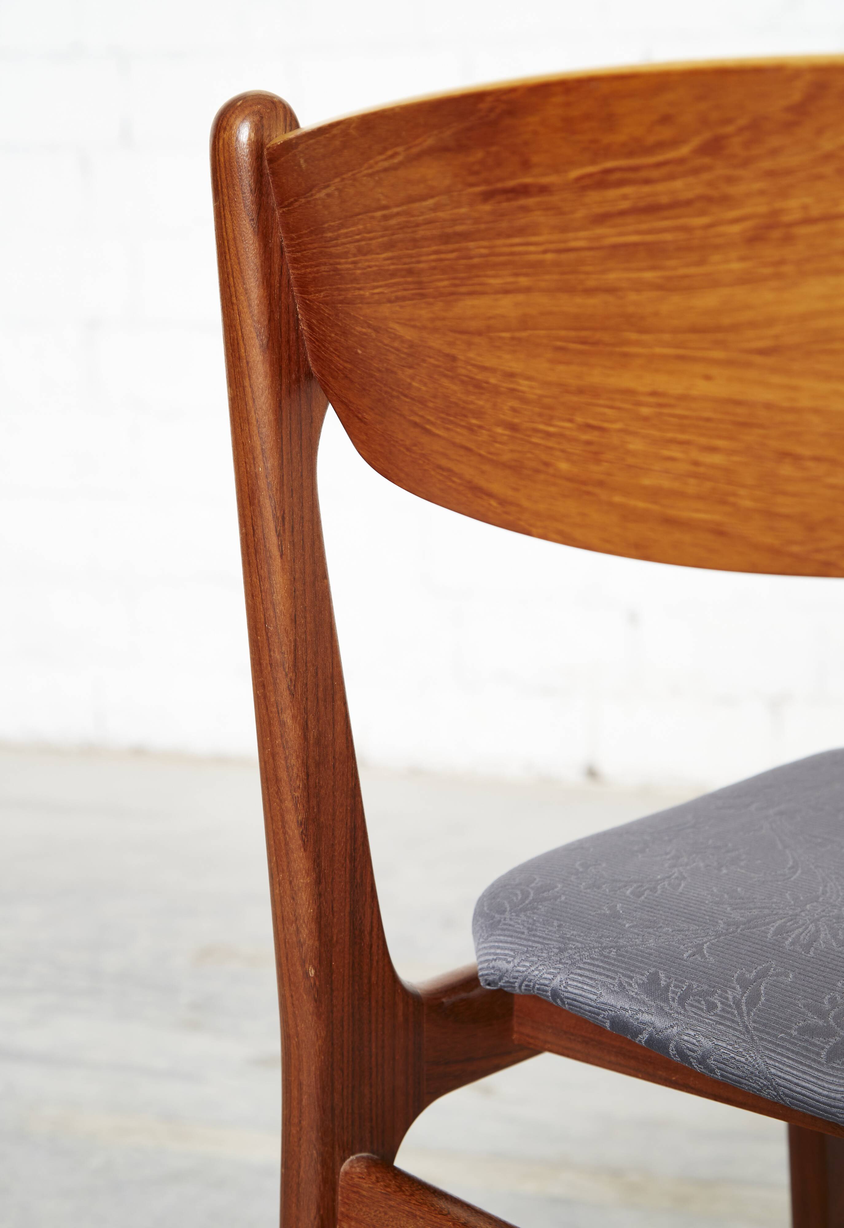 Set of 6 Teak Dining chairs by Erik Buch for  Anderstrup Møbelfabrik