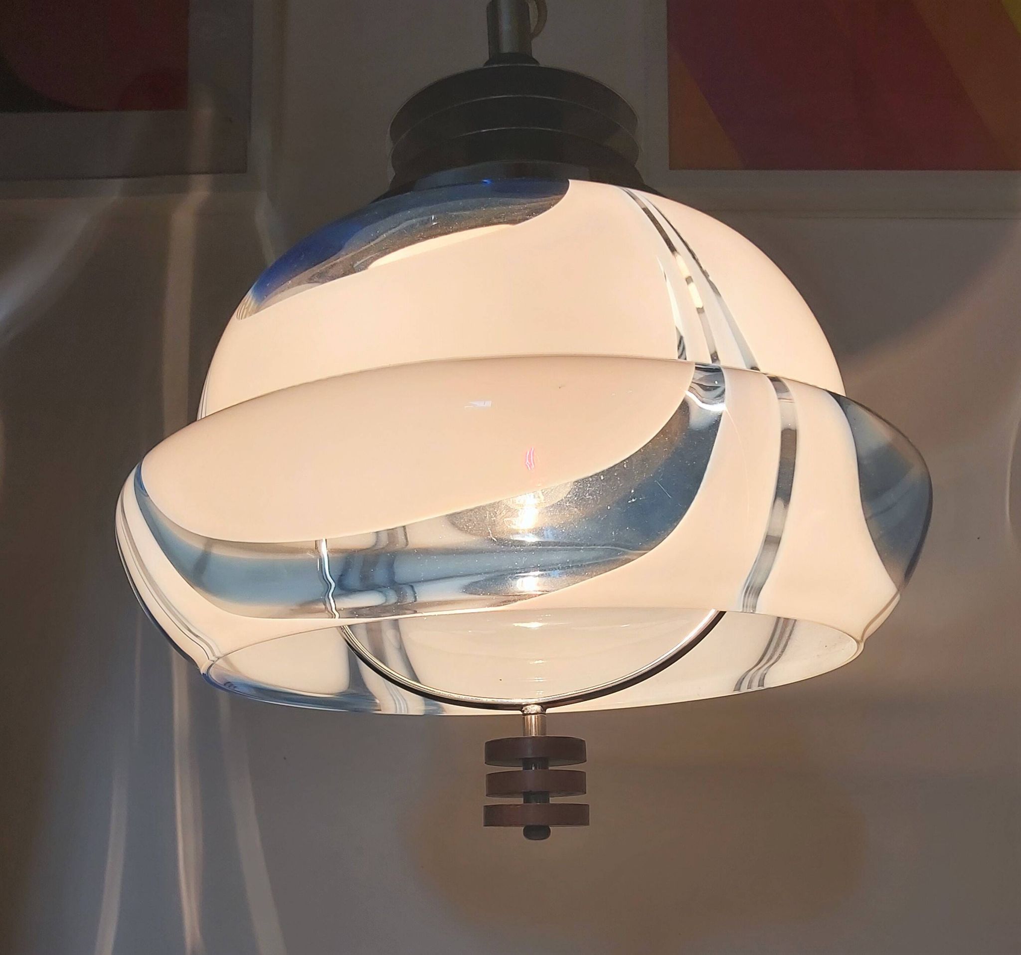 Lampe à suspension, Murano, années 1970.