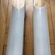Pair of modernist wall light bauhaus minimalist tube half cilindre