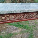 Console ancienne style louis xvi avec plateau marbre
