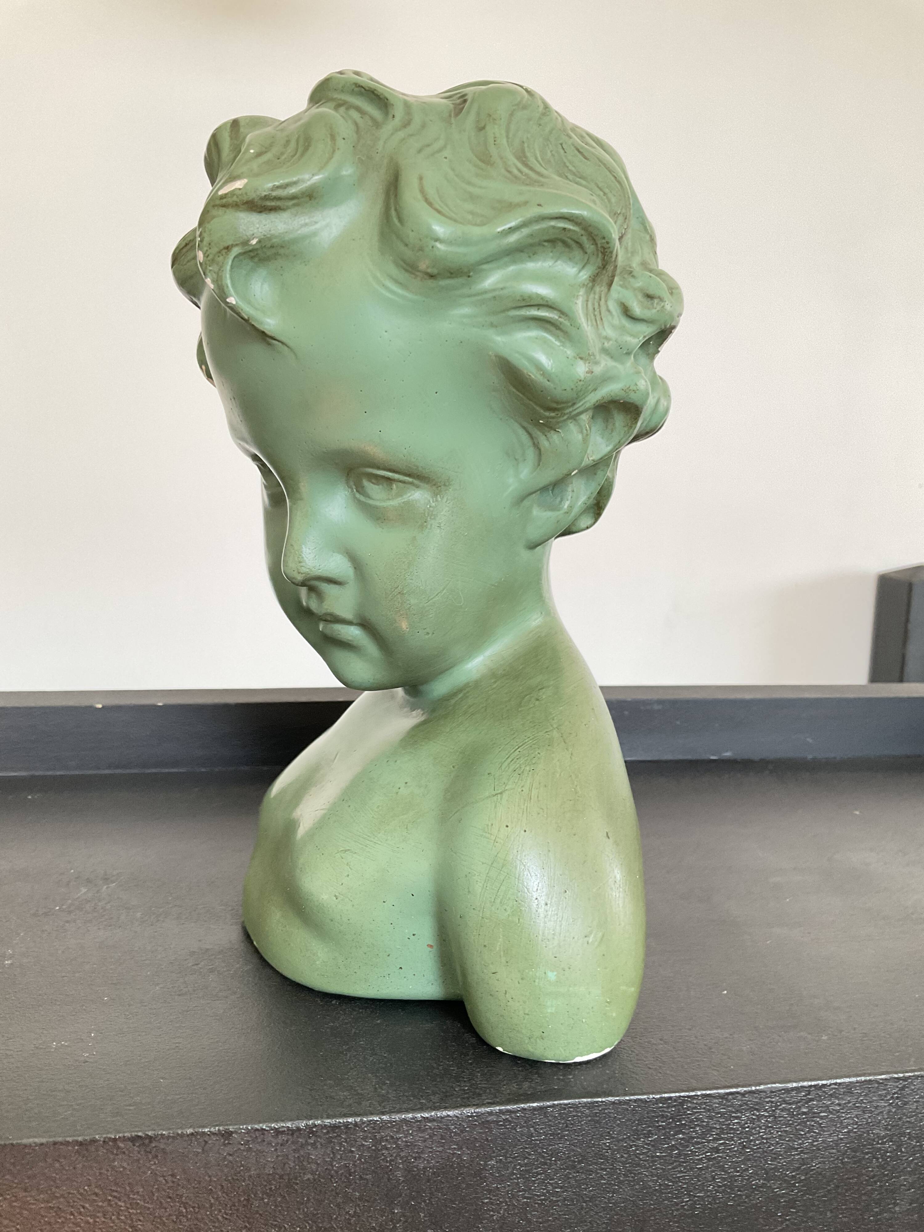 Child bust in Arnova plaster from the 50s