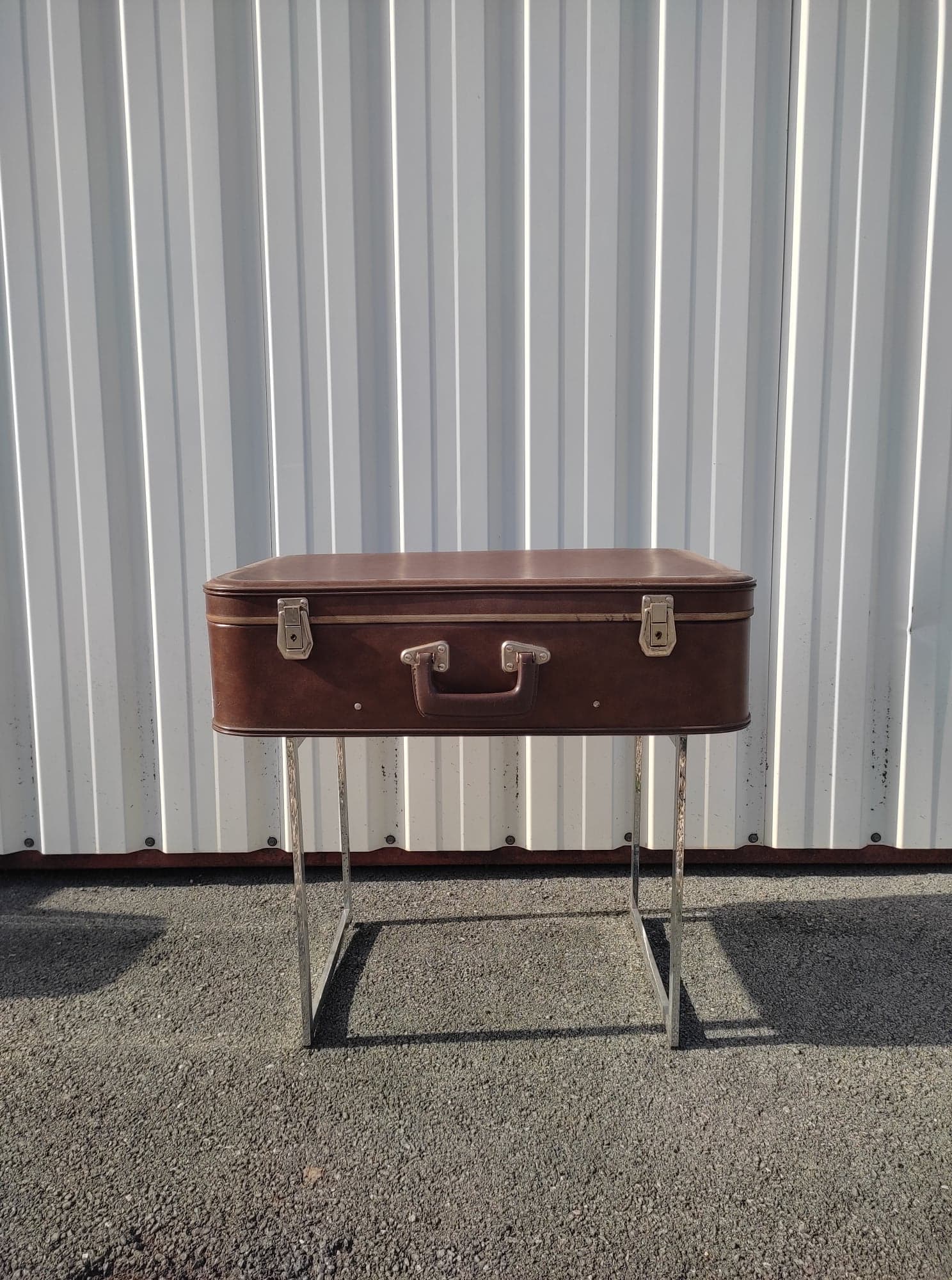 Brown vintage suitcase