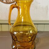 Vintage yellow glass pitcher