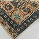 2x11 shades of cream blue oushak runner rug