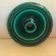 Green ceramic cellar rat candlestick