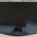 Louis XV style baroque effect chest of drawers in lacquered black color – Completely revamped