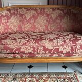 Set of Louis XVI style basket benches, 2 and 3 seats