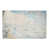 René leverd: waves against the cliffs, original signed watercolor