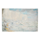 René leverd: waves against the cliffs, original signed watercolor