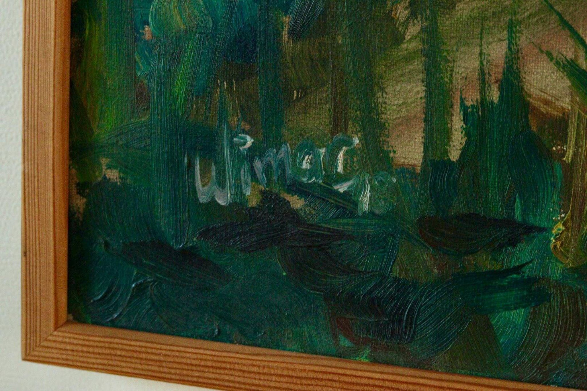 Oil on Swedish canvas "Autumn Landscape", Wimar 48