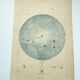 Old engraving from 1838 - Sky and universe - Original astronomical board