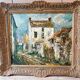 Huile sur toile - "Rue de village" - Signée en bas à gauche 1951 Fernand Laval (1886/95-1966)