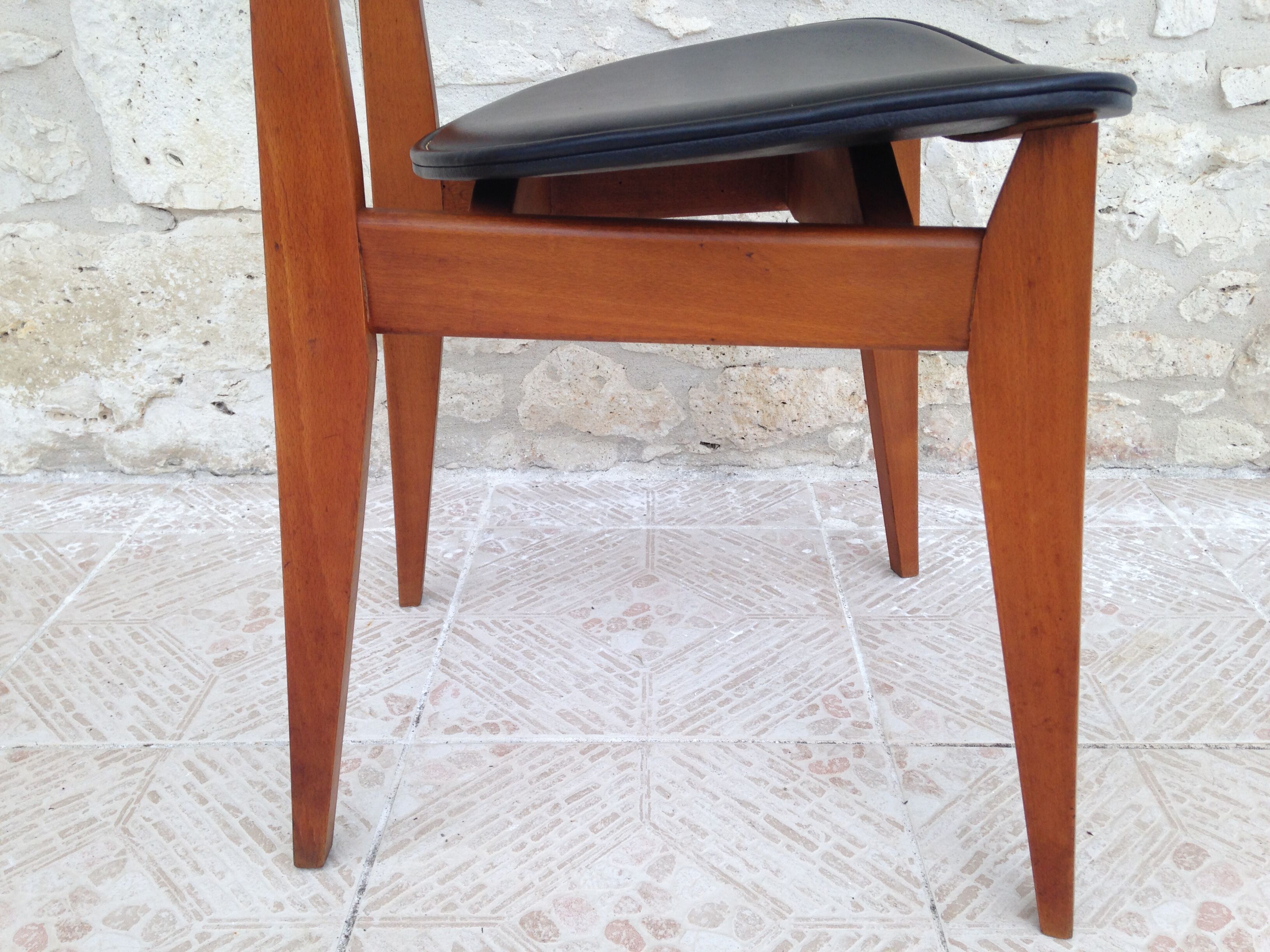Set of 4 vintage chairs by Roger Landault for the Sentou House