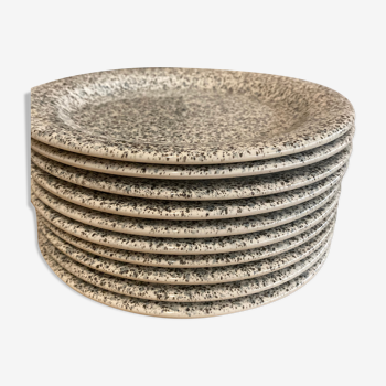 Lot 10 speckled plates Quadriflogio