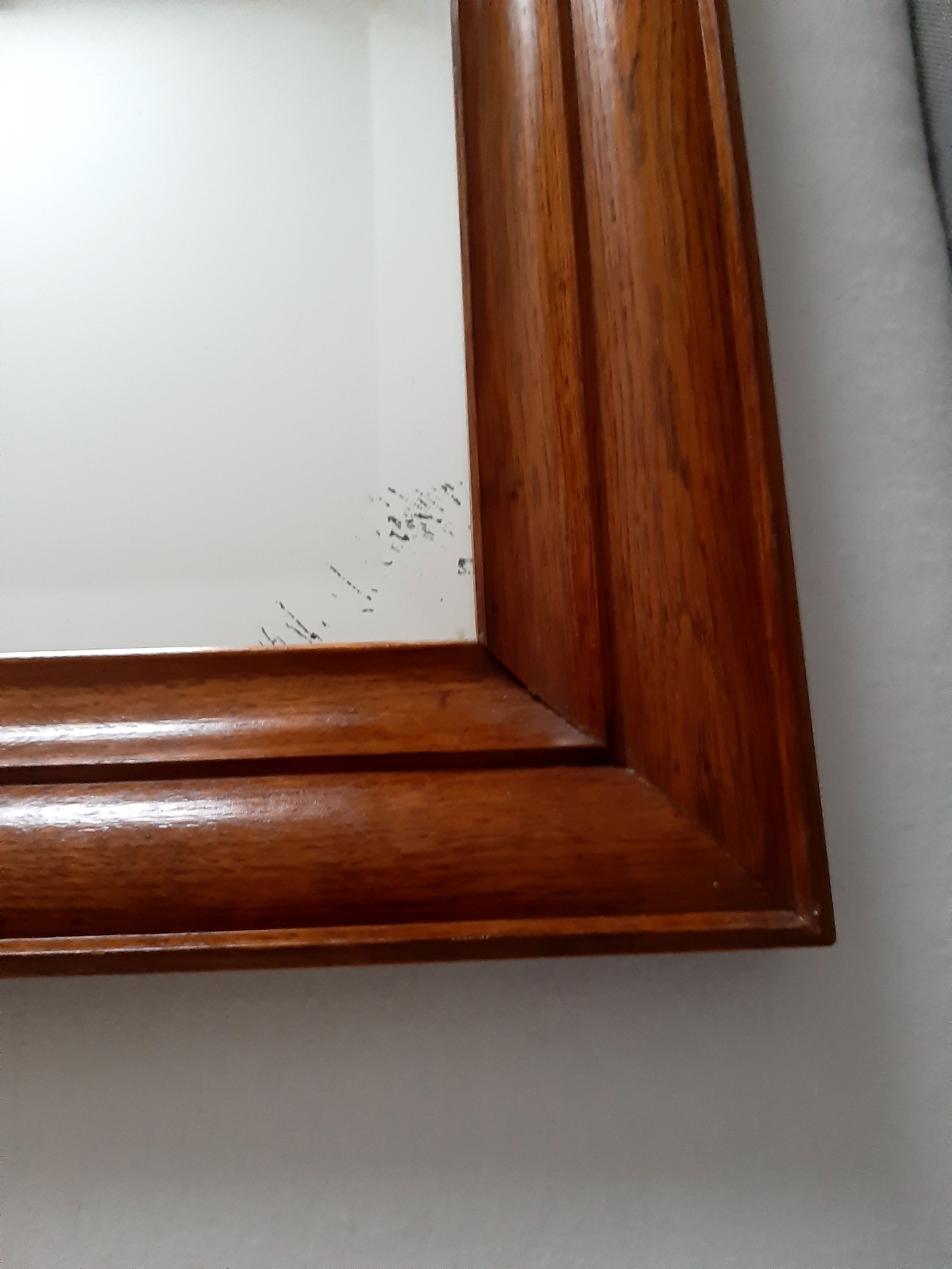 Old beveled mirror 51x56cm