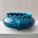 Blue glazed ceramic vase and pocket planter by Théodore Deck.