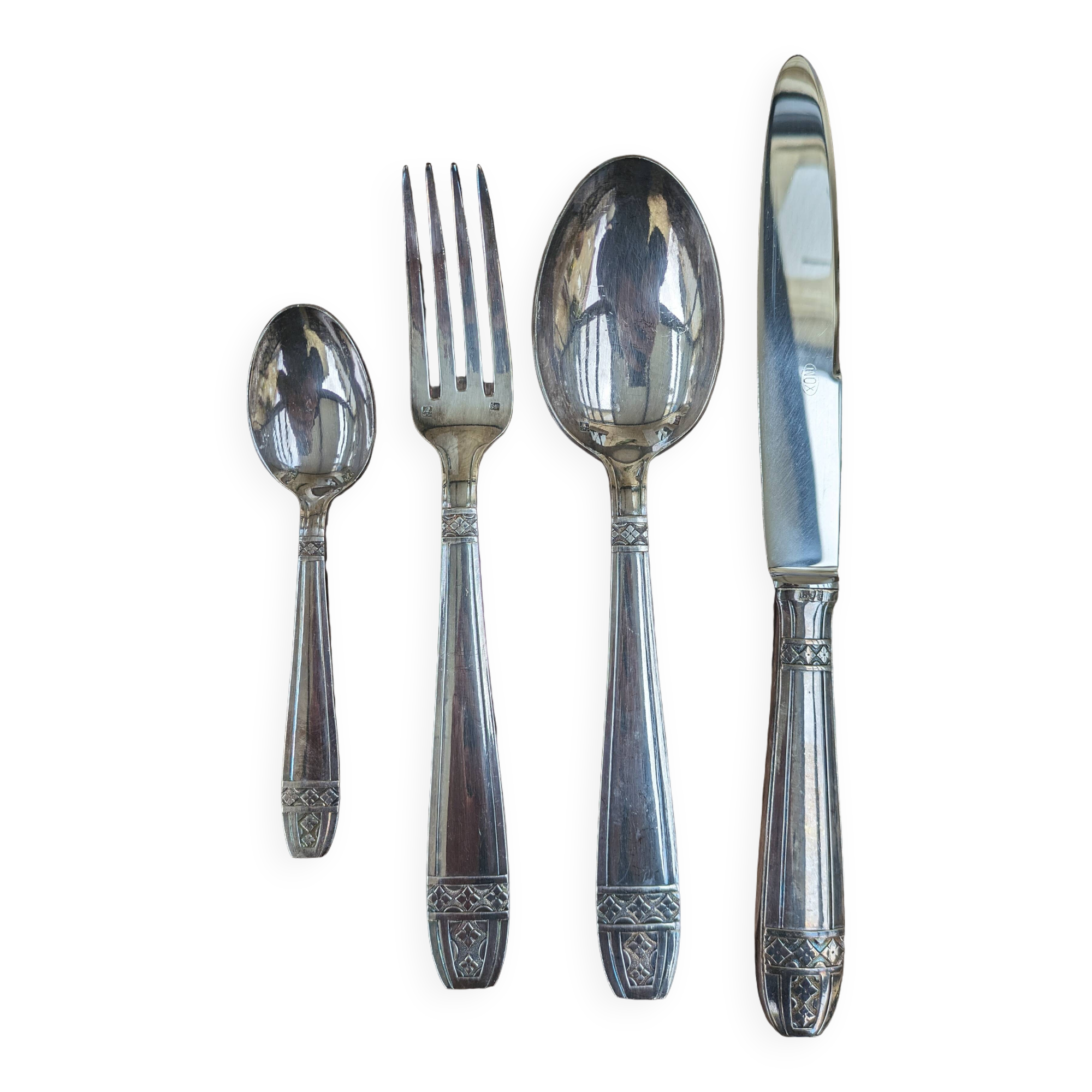 Silver plated cutlery set 84g Noel Collet hallmark
