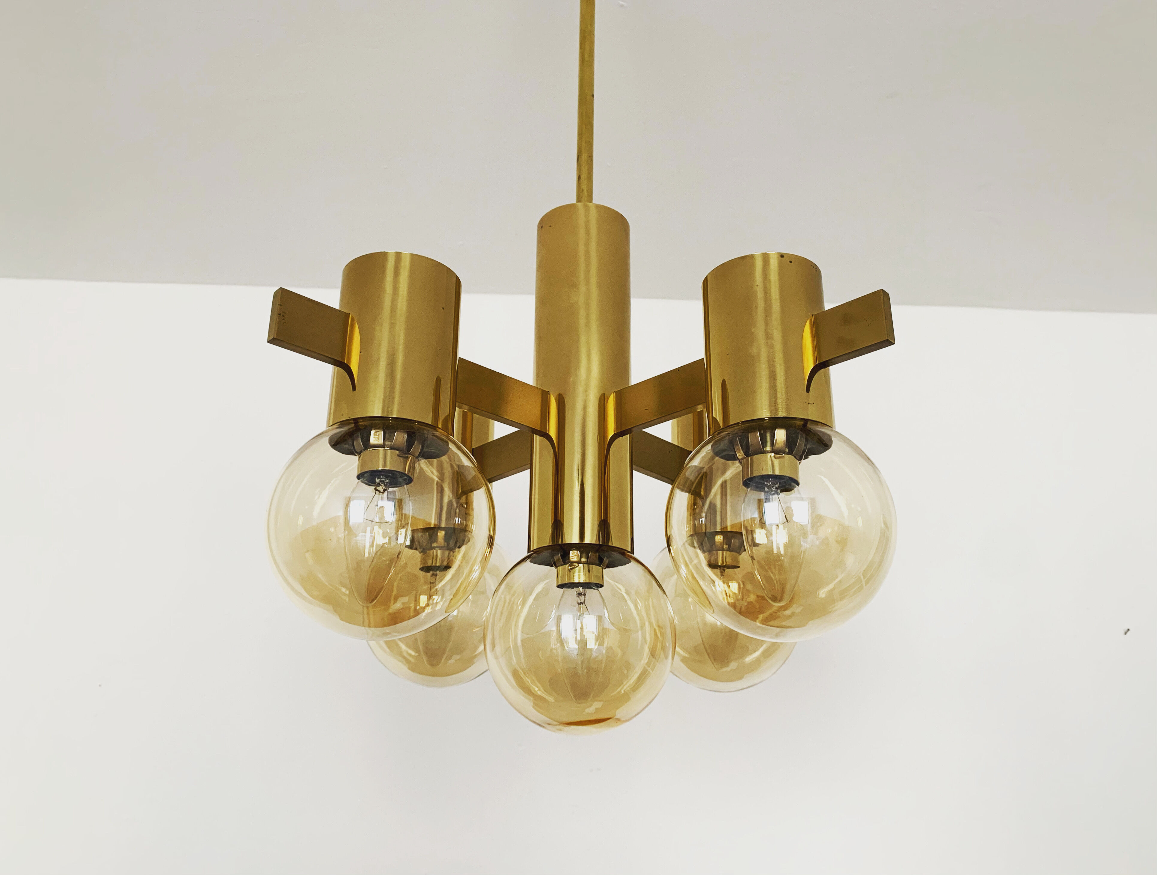 Swedish brass chandelier model 1892 by Hans Agne Jakobsson