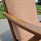 Old Scandinavian boomerang armchair