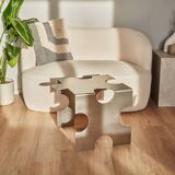Puzzle - table basse sculpturale en acier inoxydable par Veliento