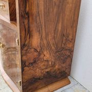 Meuble commode d'époque Art Déco en loupe de noyer -1930s