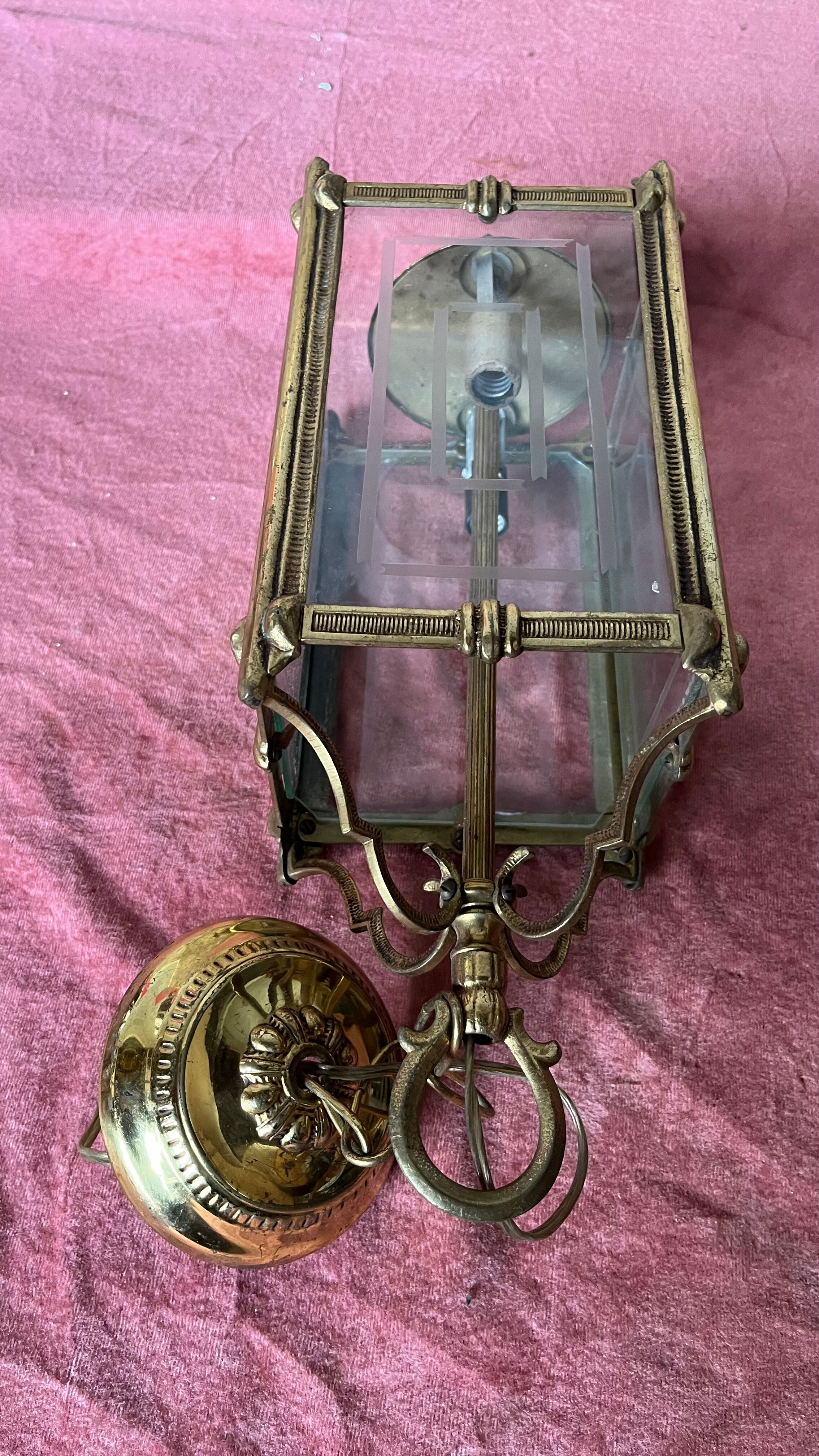 Pendant lamp 2 brass candles