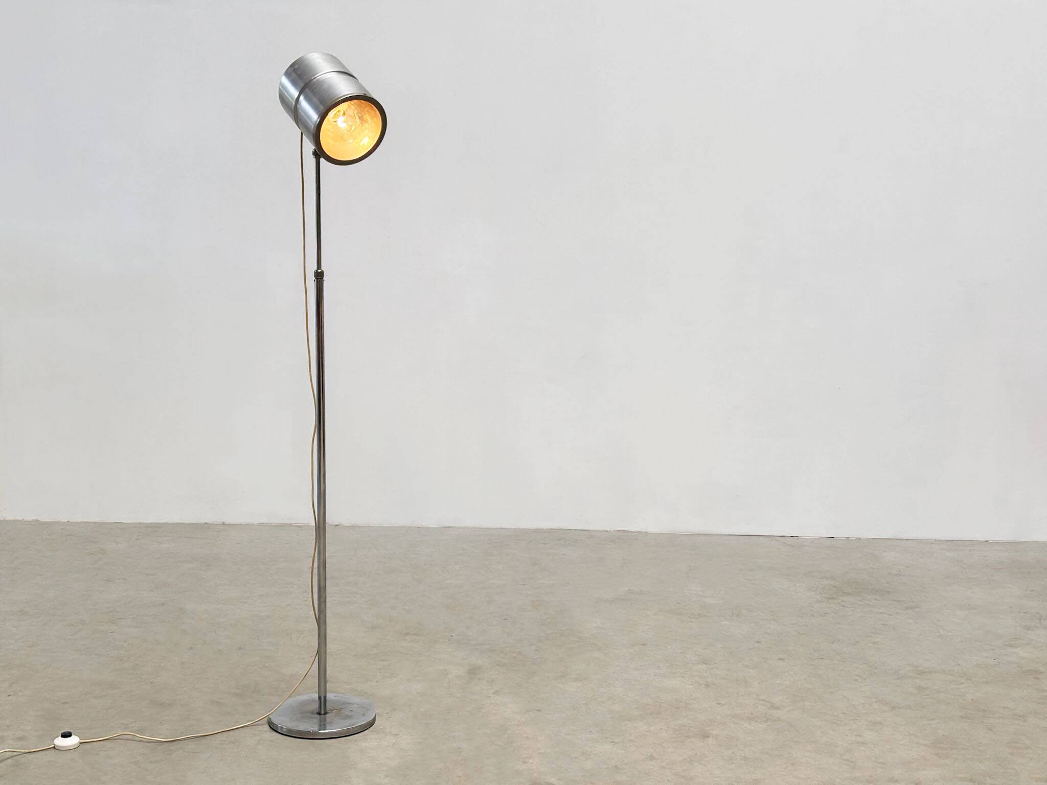 Chrome French floor lamp