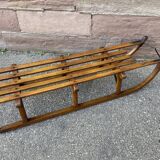 Antique sled toboggan Snow winter sport vintage