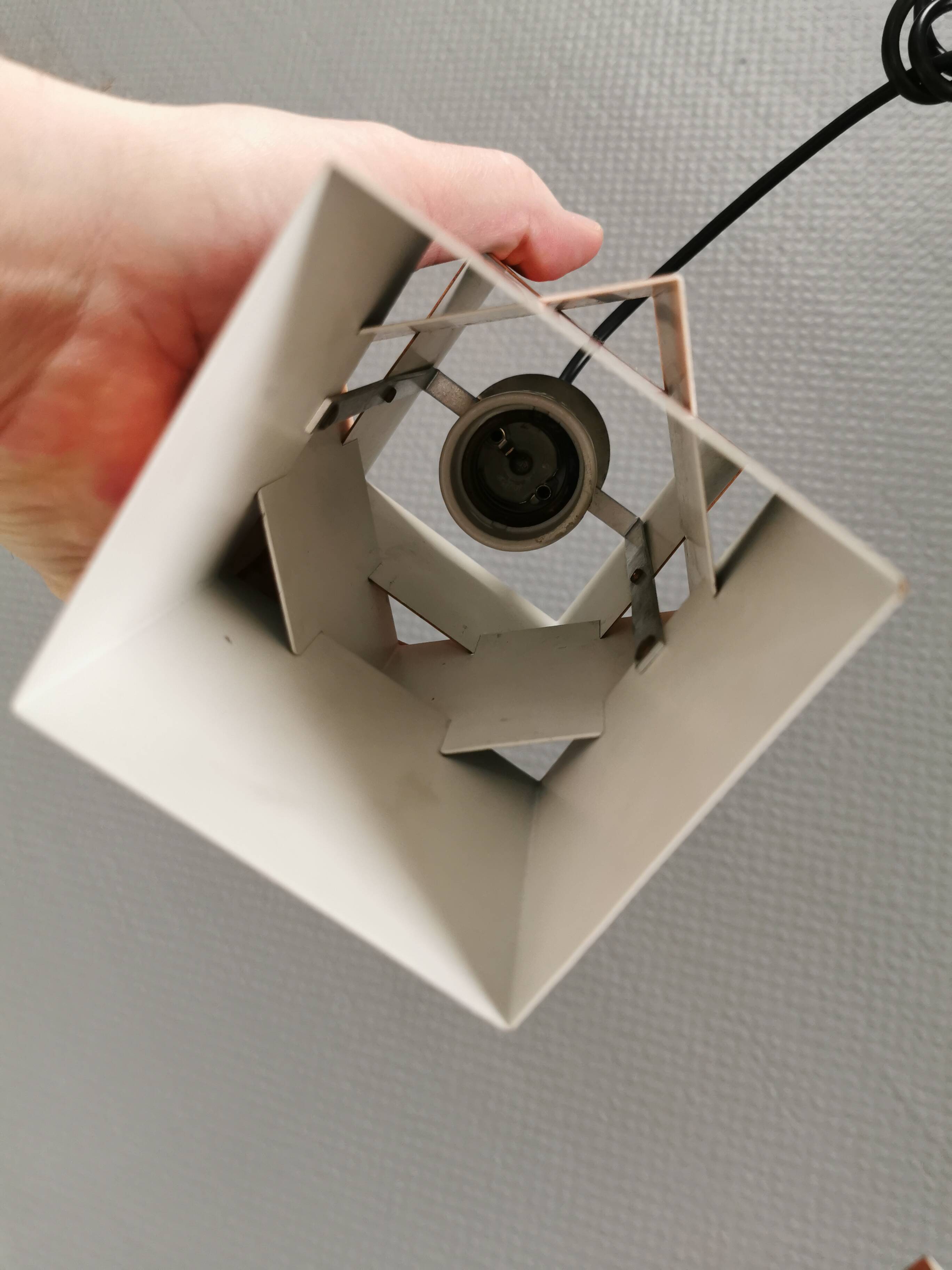 A pair of  Jo Hammerborg lamps for FOG & MØRUP model Kubus Denmark 1961