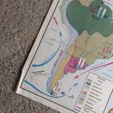 MDI school map: SOUTH AMERICA - OCEANIA fauna vegetation.