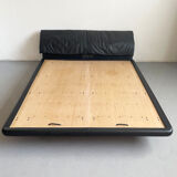 Lit 'Marlo' en cuir noir, Afra & Tobia Scarpa pour Molteni, Italie années 1980