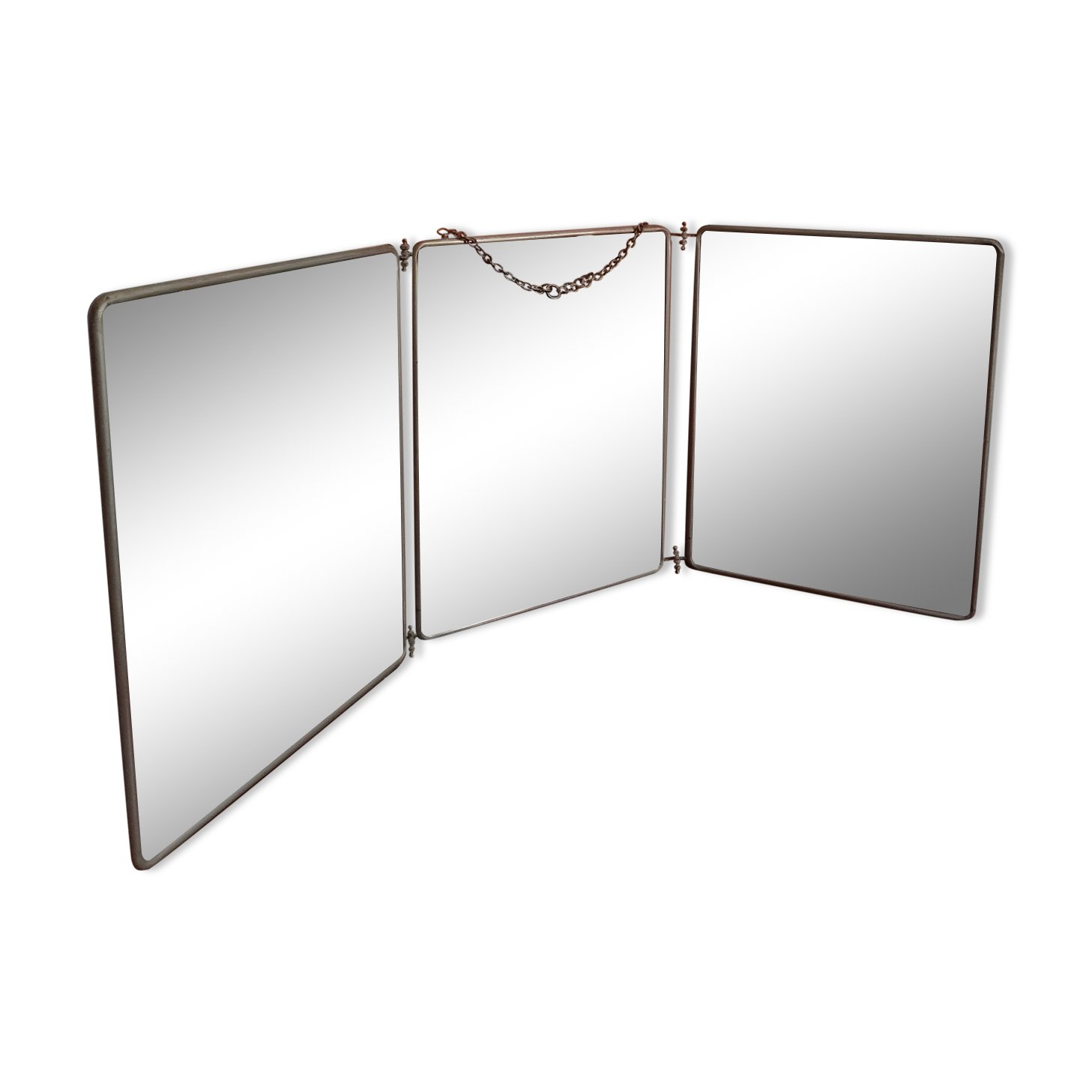 King size triptych barber mirror