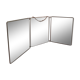 King size triptych barber mirror