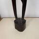 Statuette femme portant une jarre en bois 47cm