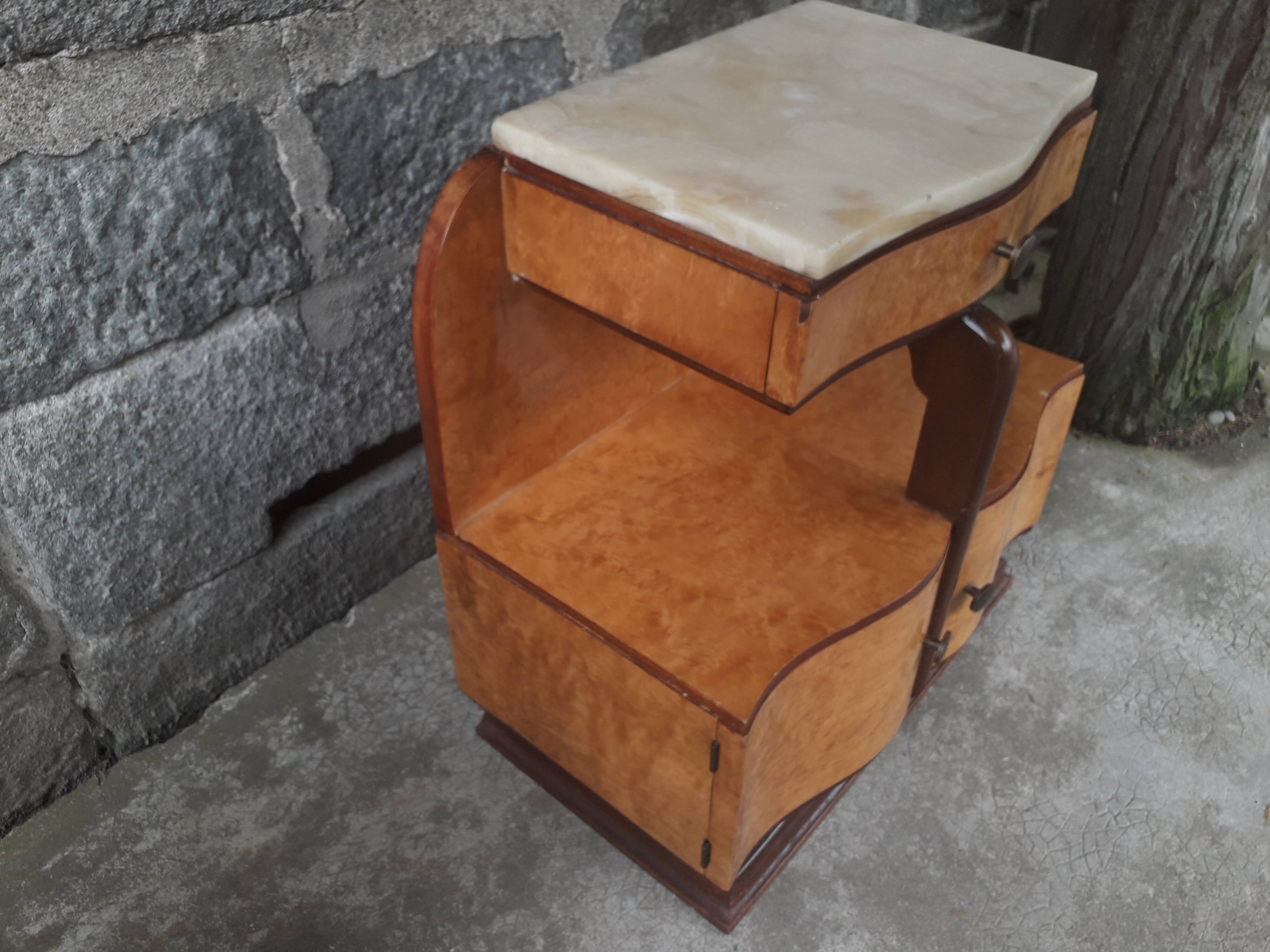 Pair of art deco bedsides