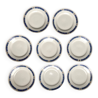 8 assiettes à dessert anciennes - Porcelaine de Limoges