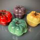 Four Le Creuset ceramic casseroles