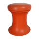 Vintage orange stool shape Tam Tam imitation leather
