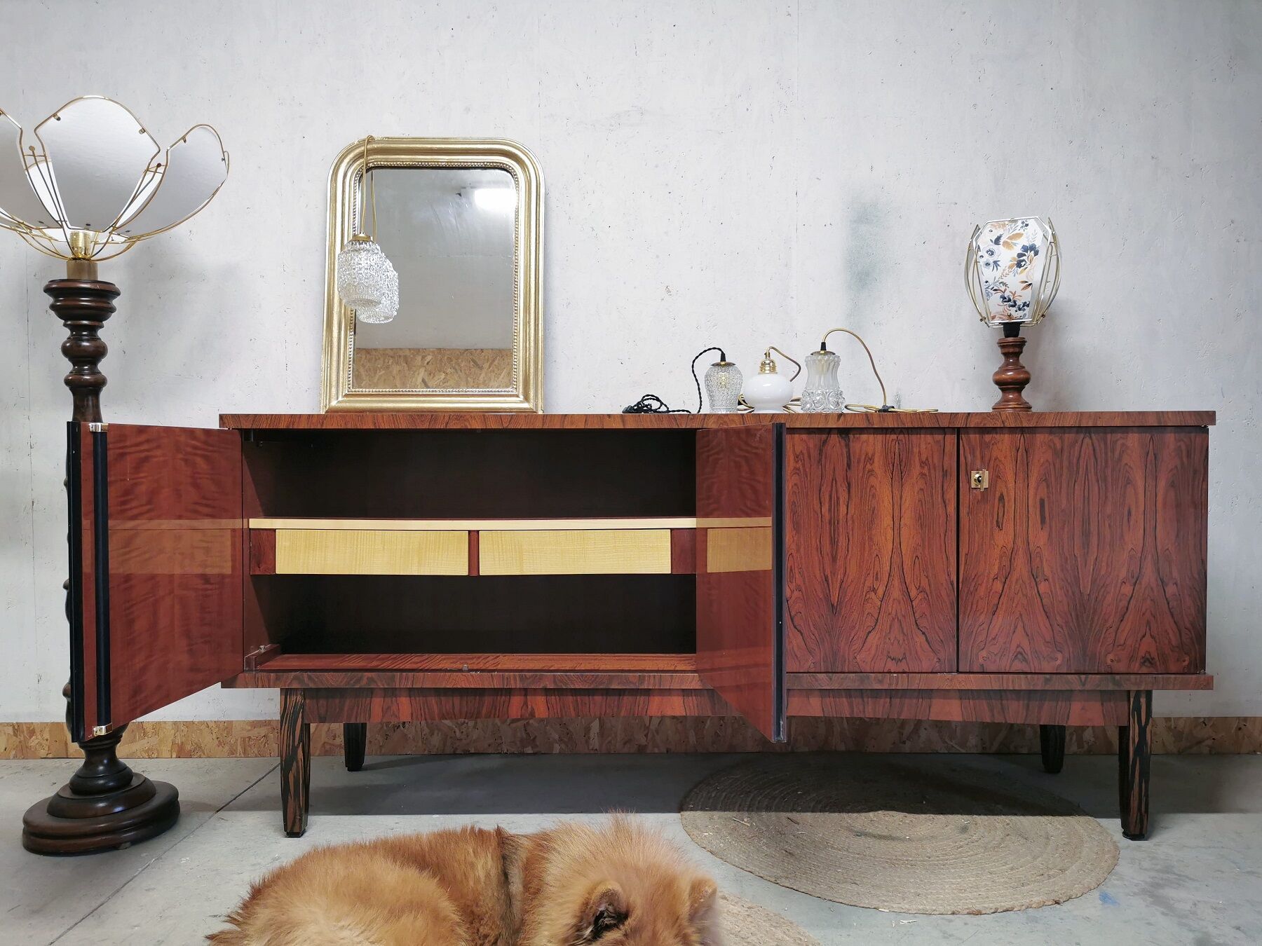 Vintage rosewood sideboard of Rio 1964