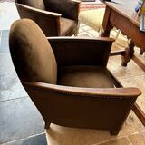 Brown velvet living room