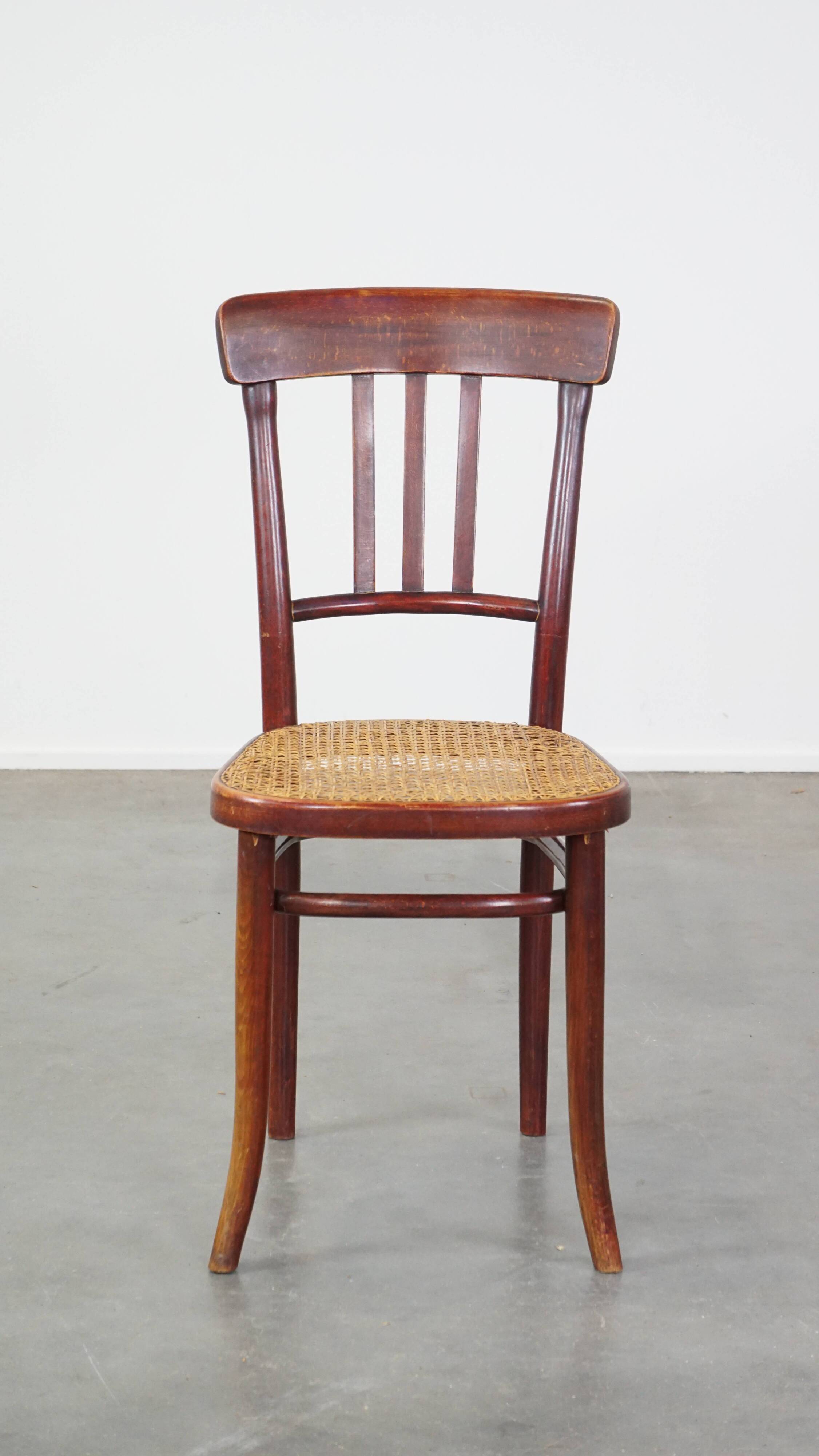 Original vintage Thonet design bistro chair with matte seat