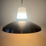 Mid-century Scandinavian pendant light in pink chrome metal, 1970s design