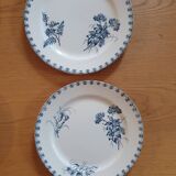 Lot de 7 assiettes à dessert u&c faïencerie sarregemines modèle vega