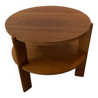 Vintage Scandinavian teak round coffee table from the 70s