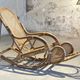 XXL vintage rattan garden armchair or deck chair