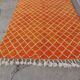 bright orange Beni Ouarain rug 250*150cm