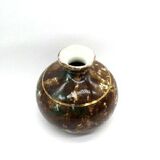 Limoges enameled porcelain ball vase