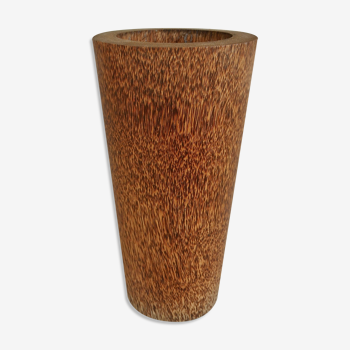 Vase en bois de palmier Années 90