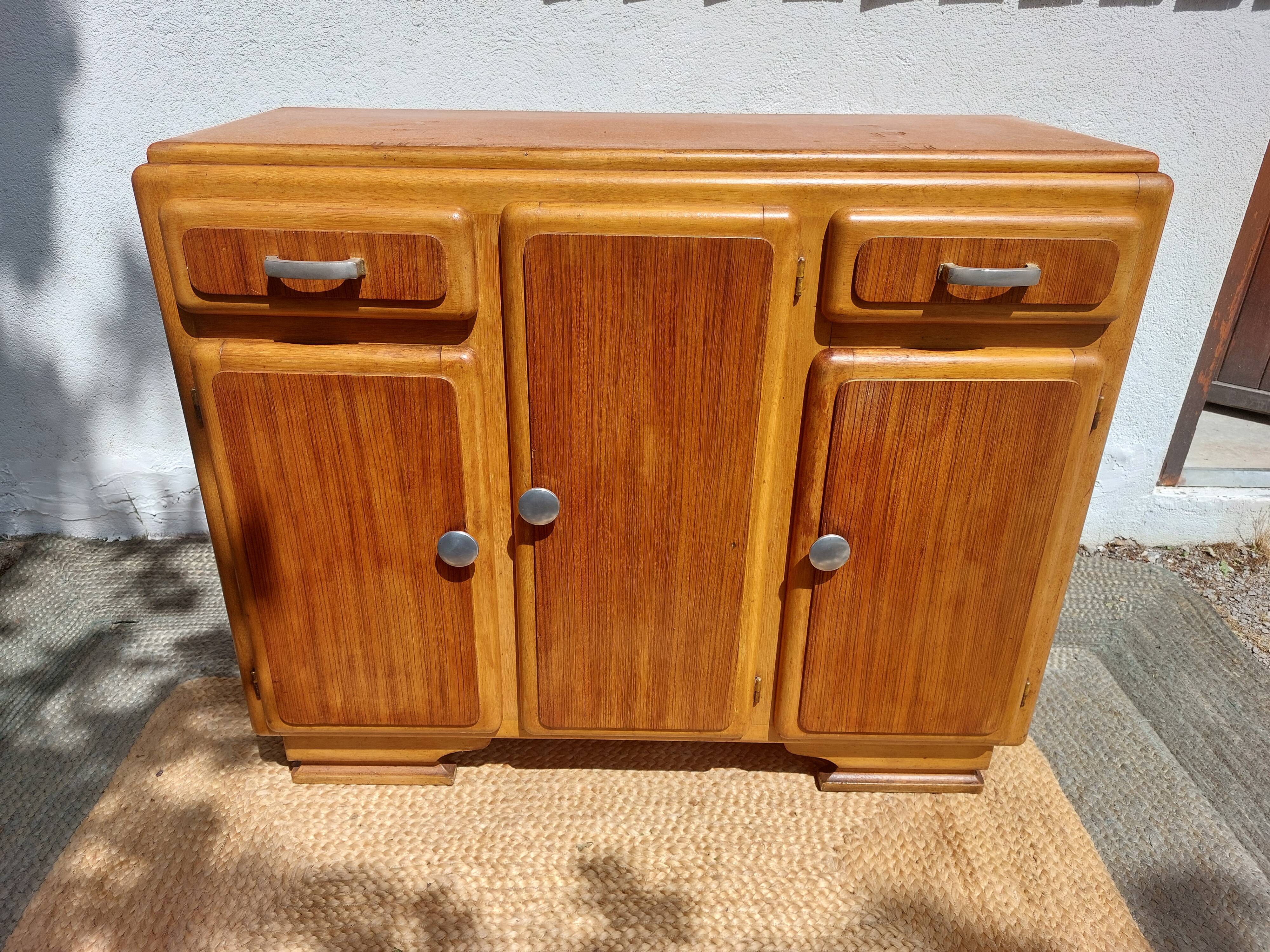 Mado buffet base, 3 asymmetrical doors, vintage